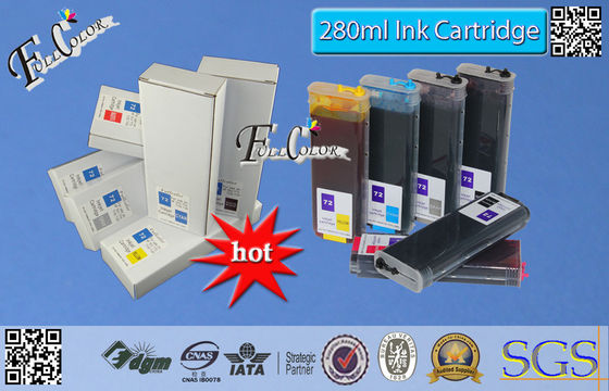 PP 6 Color Refillable Large Format Ink Cartridges For HP T1100 / T1100ps Printer 260ml